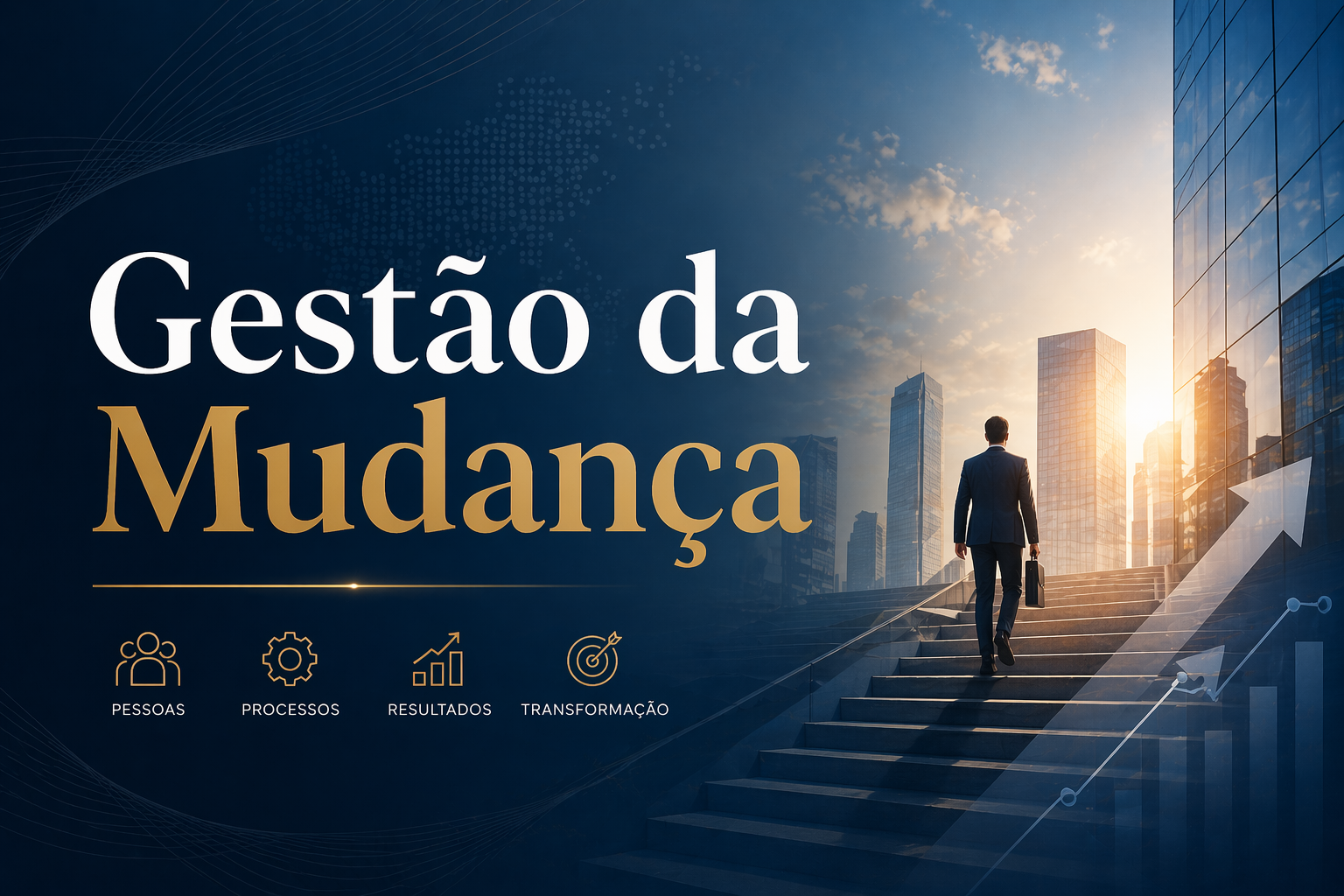 Líder apresenta plano de gestão da mudança em reunião estratégica com equipe